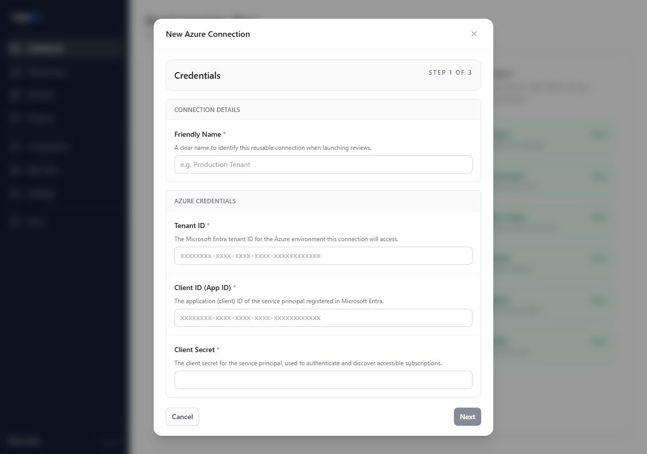 Add connection modal